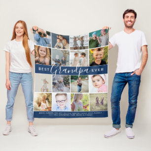 Couverture Polaire Photo & Noms de la Meilleure Grand-Père