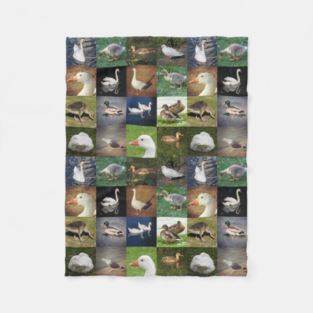 Couverture Polaire Photo Patchwork - Oiseaux (Devant)