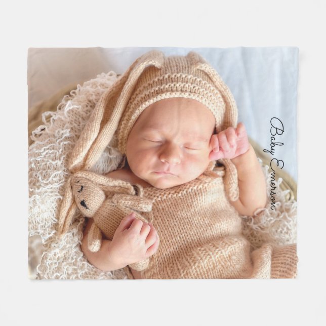 Couverture Polaire Photo personnalisée (Devant (Horizontal))