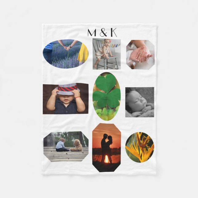 Couverture Polaire Photo personnalisée par coutume (Devant)