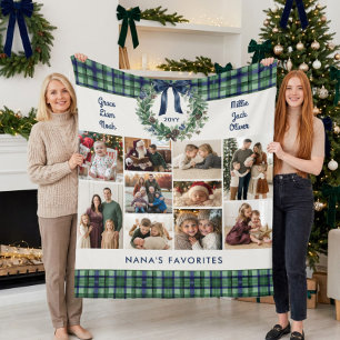 Couverture Polaire Photo préféré de Nanas Heritage Green Navy Tartan