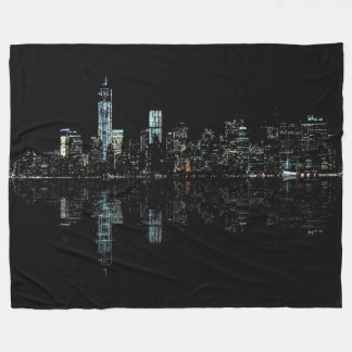 Couverture Polaire Photo renversante de nuit d'horizon de New York