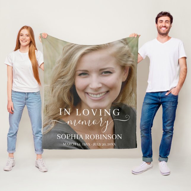 Couverture Polaire Photo simple garde-mémoire moderne (En situation)