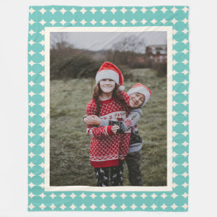 Couverture Polaire Photo Vintage personnalisée de points géométriques