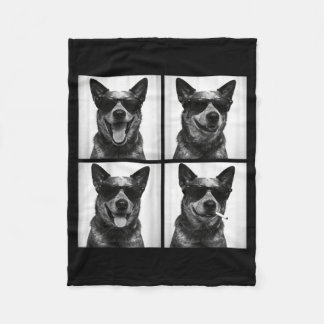 Couverture Polaire Photobooth Australian Cattle Dog Funny Dog Selfie