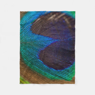 Couverture Polaire Photographie de plumes de paon