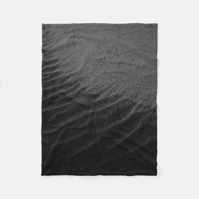 Couverture Polaire Photographie en niveaux de gris du sable (Devant)