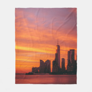 COUVERTURE POLAIRE PHOTOGRAPHIE PANORAMIQUE DU COUCHER DE SOLEIL EN V