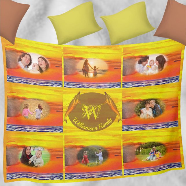 Couverture Polaire Photos de la famille Sunset 2443 (Créateur téléchargé)