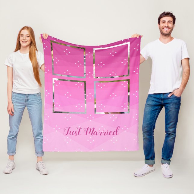 Couverture Polaire Photos Personnalisées En Rose (En situation)