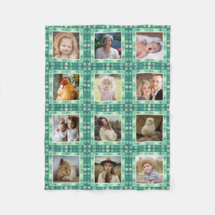 Couverture Polaire Photos Turquoises peintes sur la plage Seashell Fa