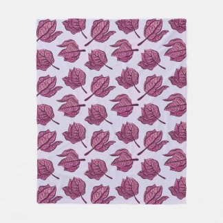 Couverture Polaire Physalis rose Fleur Motif Pastel Botanique
