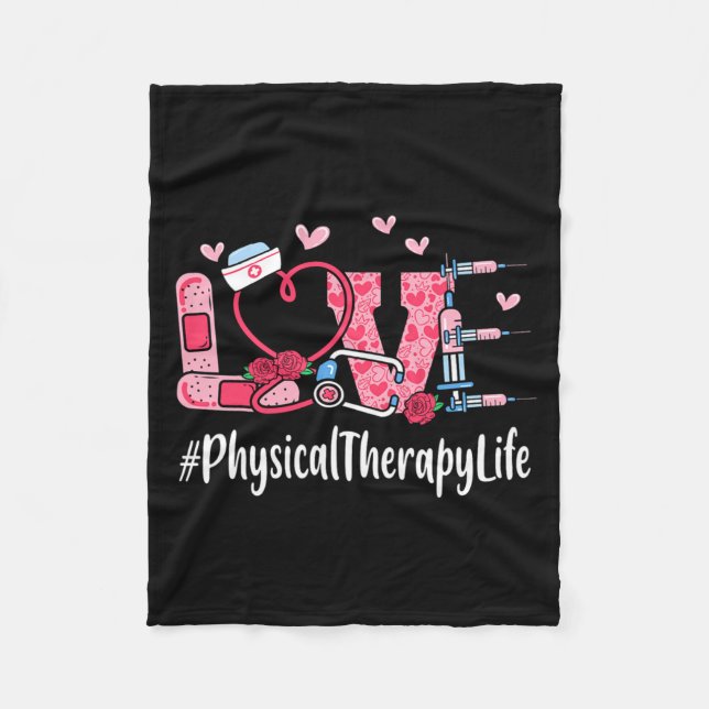 Couverture Polaire Physical Therapy Love Valentine Day Women Heart Ap (Devant)