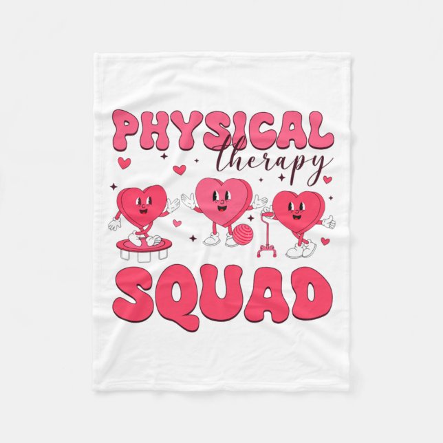 Couverture Polaire Physical Therapy Squad Valentines Day Pt Pta Vale  (Devant)