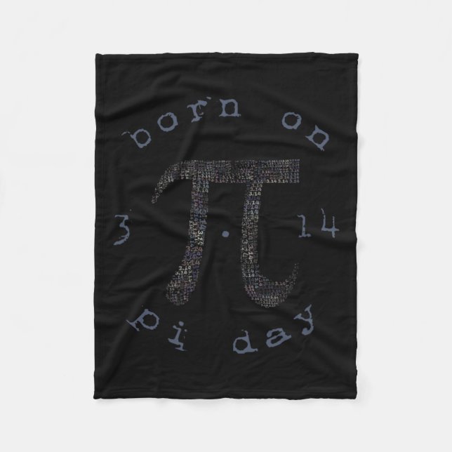 Couverture Polaire Pi Day Joyeux Anniversaire Né Le 3.14 (Devant)