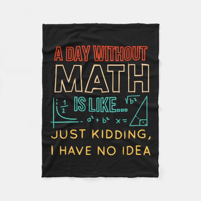 Couverture Polaire Pi Day Shirt Rétro Un Jour Sans Maths (Devant)