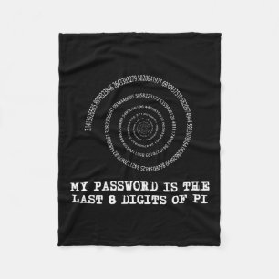 Couverture Polaire Pi Day T Shirt - My Pword Est Le Dernier 8 Chiffre