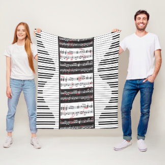 Couverture Polaire Piano et musique score 2