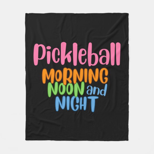 Couverture Polaire Pickleball matin midi et nuit 1 (Devant)