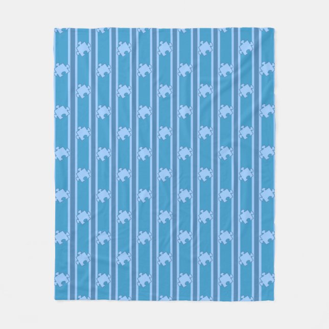 Couverture Polaire Pièce de puzzle rayée (Devant)
