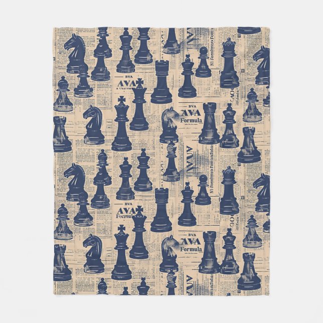 Couverture Polaire pièce vintage d'échecs (Devant)