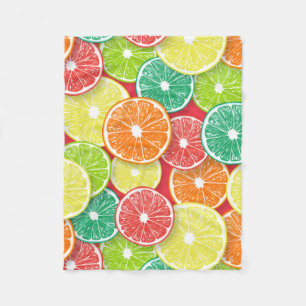 Couverture Polaire Pièces de fruits d'agrumes pop art 2
