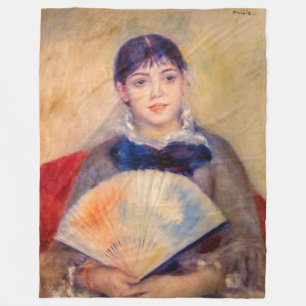 Couverture Polaire Pierre-Auguste Renoir - Jeune fille à l'éventail