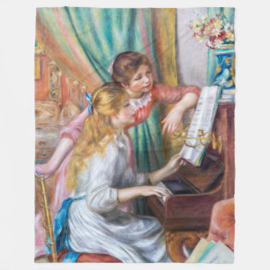 Couverture Polaire Pierre Auguste Renoir - Jeunes filles au piano