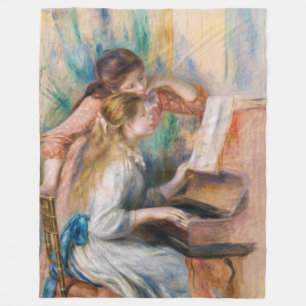 Couverture Polaire Pierre Auguste Renoir - Jeunes filles au piano