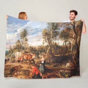 Couverture Polaire Pierre Paul Rubens Laitières avec du bétail dans u