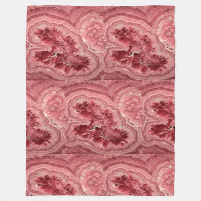 Couverture Polaire Pierre rose (Devant)