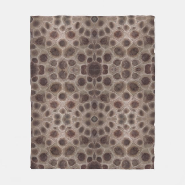 Couverture Polaire Pierres Petoskey | Michigan State stone Fleece (Devant)