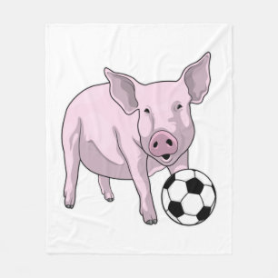 Couverture Polaire Pig Soccer joueur Soccer