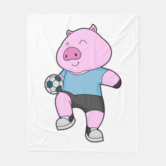 Couverture Polaire Pig Soccer joueur Soccer (Devant)