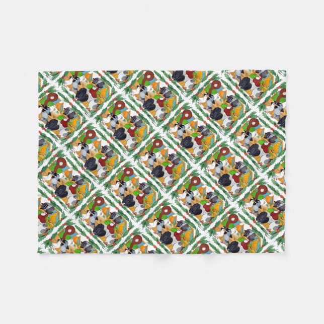 Couverture Polaire Pigeons de Christmas (Devant (Horizontal))