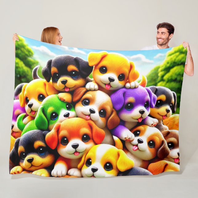 Couverture Polaire Pile de marionnettes (En situation)