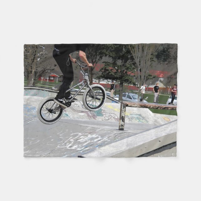 Couverture Polaire Pilote BMX "Obtenir de l'air" (Devant (Horizontal))