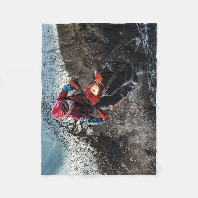 Couverture Polaire Pilote de vélo droit jetez l'oreiller (Devant)