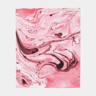 Couverture Polaire Pinceau d'eau Abstraite monochrome, Futuristi roug
