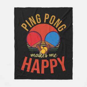 Couverture Polaire Ping Pong Me Rend Heureux Design Tennis De Table