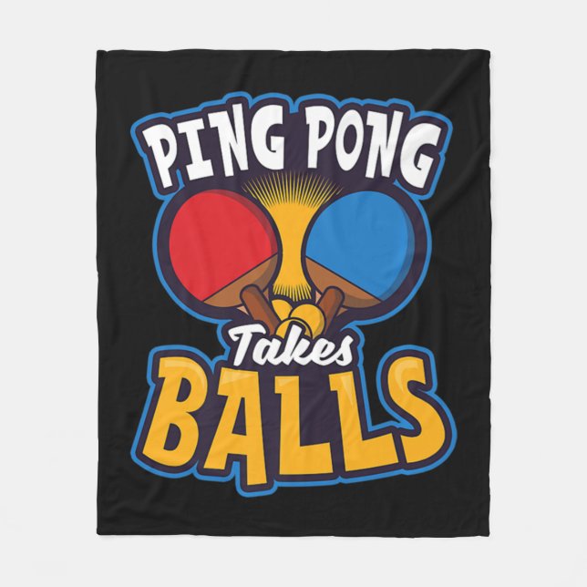 Couverture Polaire Ping Pong Takes Balls Design Table Tennis   (Devant)