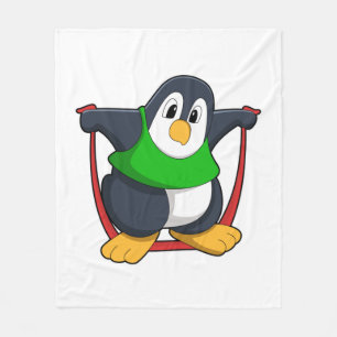 Couverture Polaire Pingouin à l'état de santé avec corde à sauter.PNG