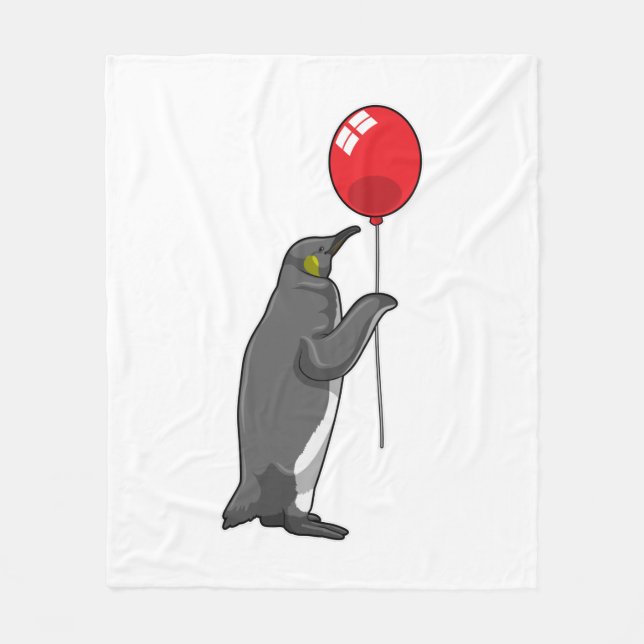 Couverture Polaire Pingouin avec ballon (Devant)