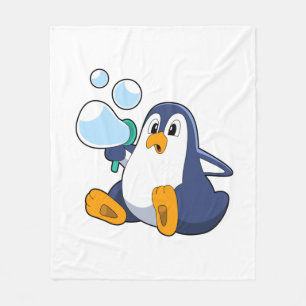 Couverture Polaire Pingouin avec bulles de savon.PNG