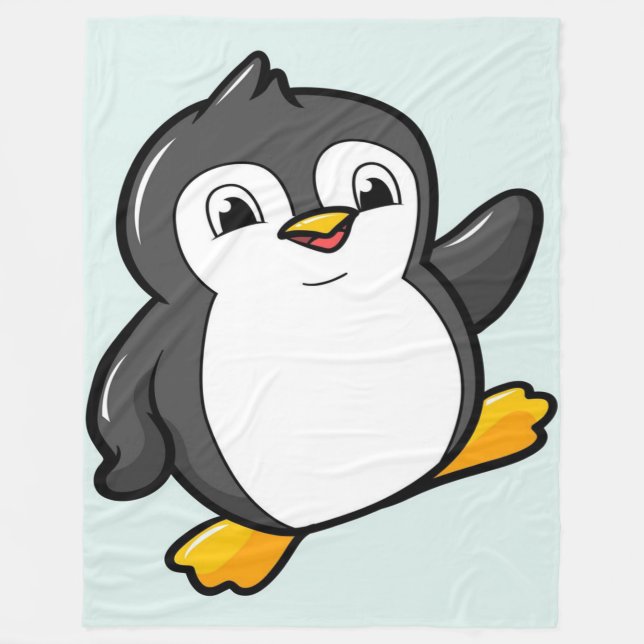 Couverture Polaire Pingouin chibi | Penguin | Venin  (Devant)
