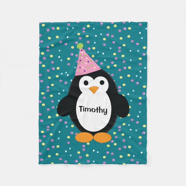 Couverture Polaire Pingouin de la fête (Devant)