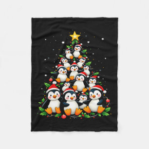 Couverture Polaire Pingouin de Noël mignonne animal de vacances