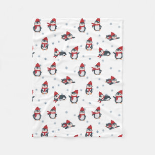 Couverture Polaire Pingouins mignons Animaux d'hiver