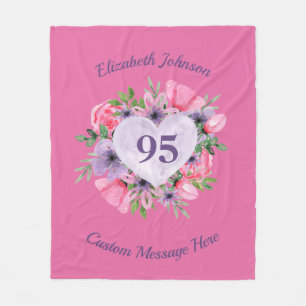 Couverture Polaire Pink 95e Anniversaire Blanket pour femmes