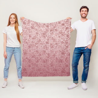 Couverture Polaire Pink flowers degraded